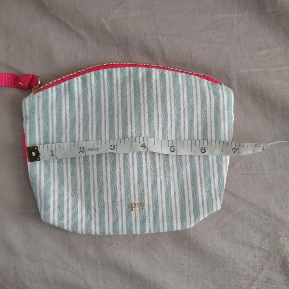 💙 Ipsy Blue Striped Makeup Bag (3 for $20)‎
